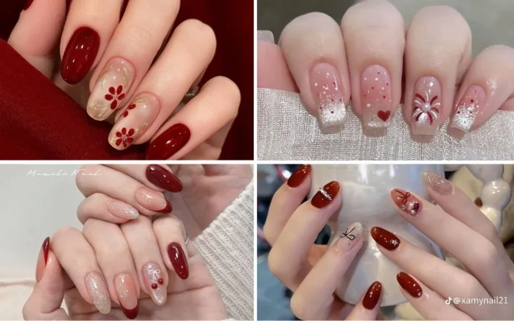 100+ mẫu nail tết chuẩn phong thủy