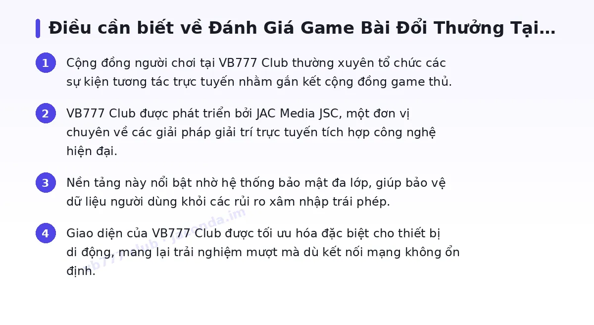 Những điều cần biết về vb777 club