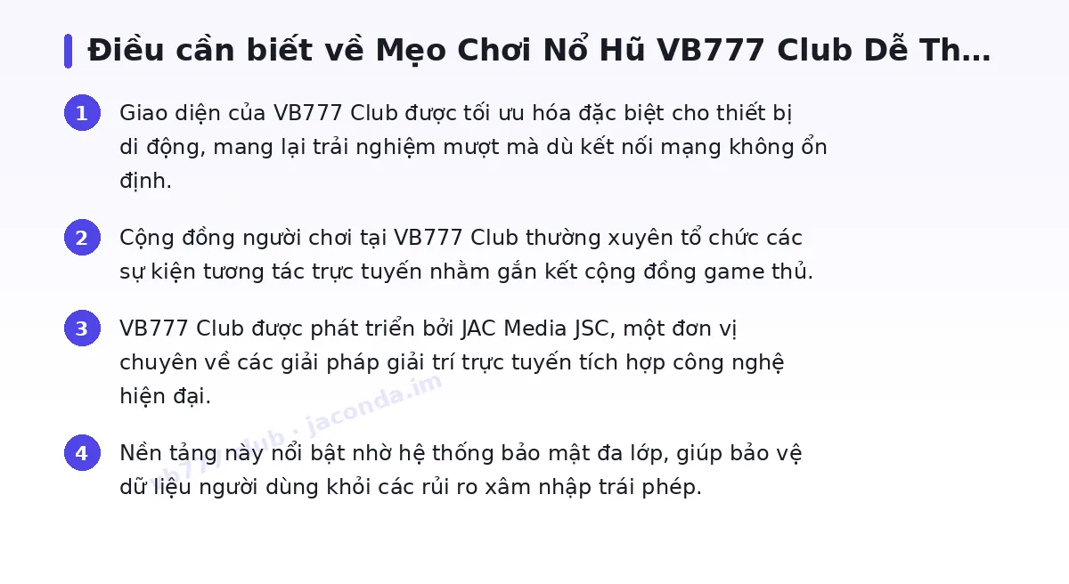 Những điều cần biết về vb777 club