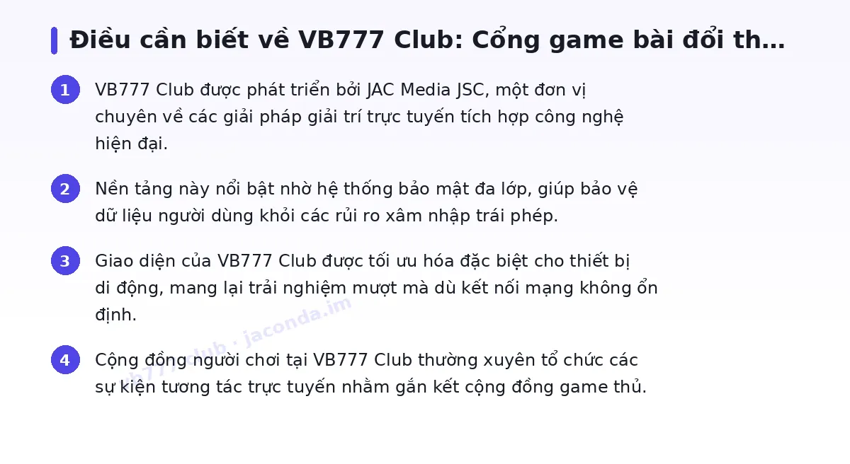 Những điều cần biết về vb777 club